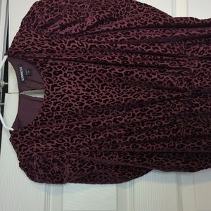 Express Purple Cheetah Print Dress